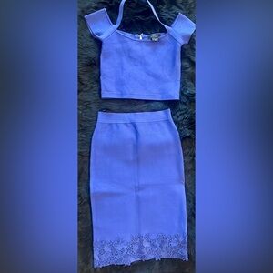 Marciano crop top/ pencil skirt set